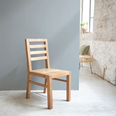Chaise en teck recyclé massif