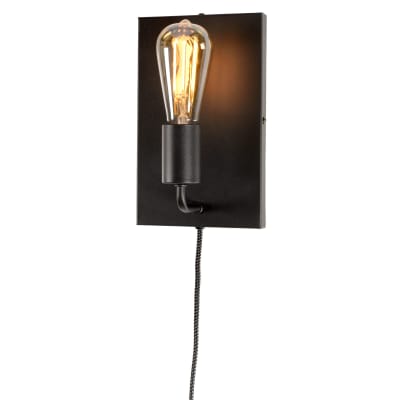 Applique murale en métal noir H25cm