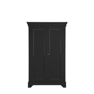 Armoire 2 portes en pin noir