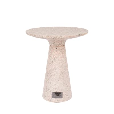 Table d'appoint en terrazzo rose
