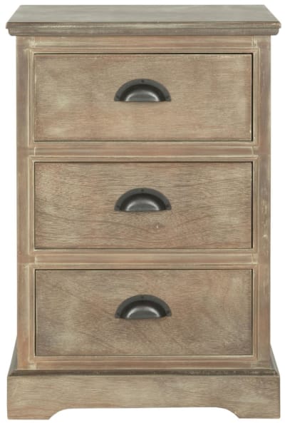 Table d'appoint en pin/mdf/placage bois, gris