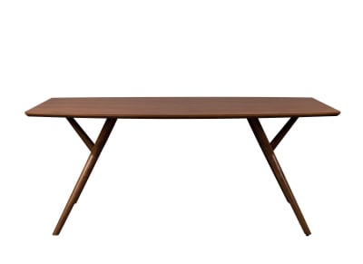 Table de repas en bois foncé de 180 cm