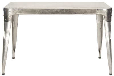 Tables à manger en métal/iron/mdf, argent antique foncé
