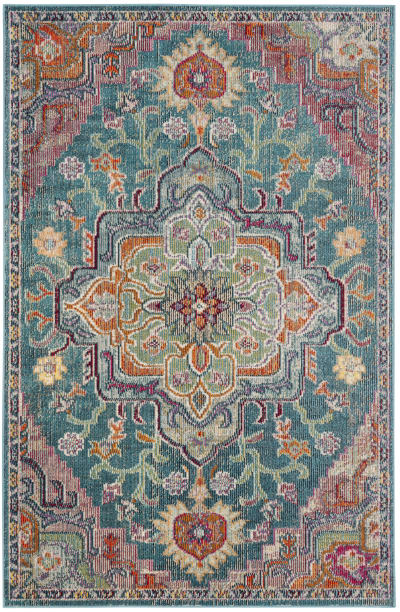 Tapis de transition en polypropylène bleu/rose, 122 x 183 cm