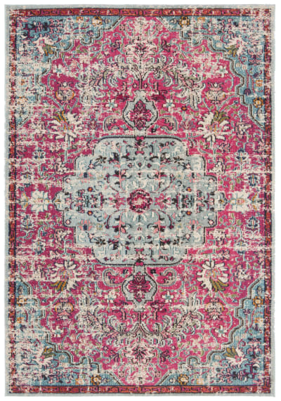 Tapis de transition en polypropylène rose/bleu, 183 x 274 cm