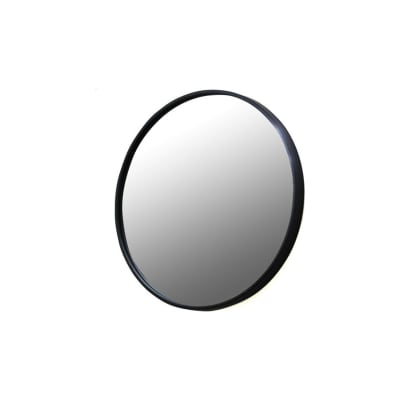 Miroir rond en métal noir d60 cm