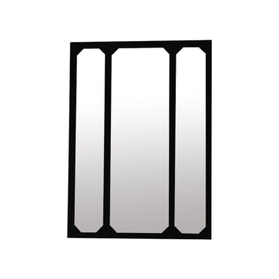 Miroir atelier en métal noir 60x83