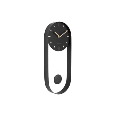 Horloge en métal noire H50cm