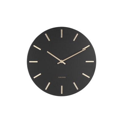 Horloge murale en métal noire D30