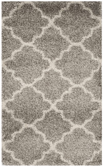 Tapis en polypropylène gris/blanc, 122 x 183 cm