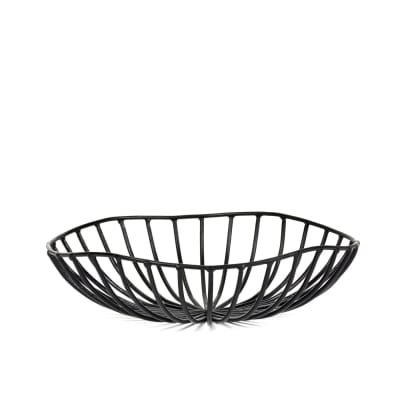 Corbeille à pain en métal noir D20cm