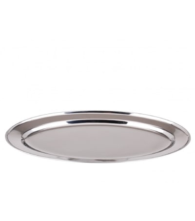Plat de service ovale en inox L30cm