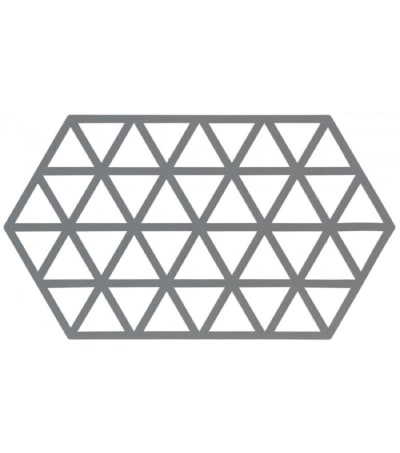 Dessous de plat design en silicone gris 24x14cm