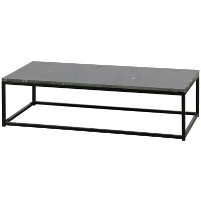 Table basse en marbre et métal noir