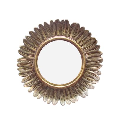 Miroir soleil D22 cm or