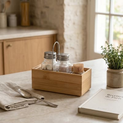 Boîte de rangement en bambou 15x7,5cm