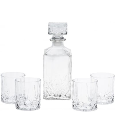 Carafe à whisky 900ml et 4 verres