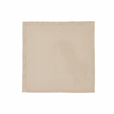 Serviette de table en lin beige 45x45