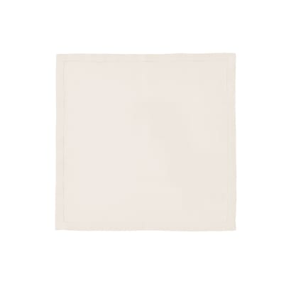 Serviette de table en lin blanc 45x45