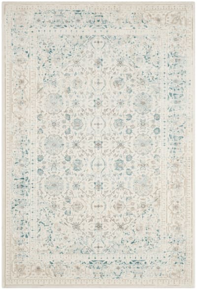 Tapis glam en polypropylène bleu/blanc, 122 x 170 cm