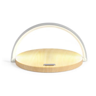 Lampe de chevet tactile 2 en 1 en ABS marron