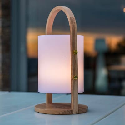 Lampe baladeuse sans fil bois bois h37cm