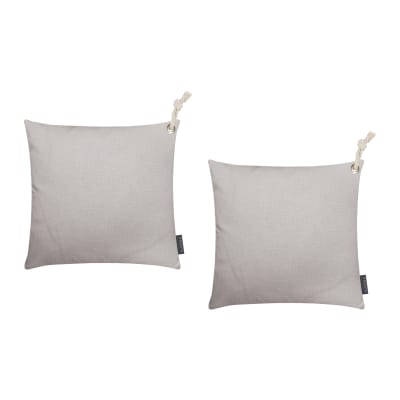 Housses de coussin exterieur avec corde gris - lot de 2 - 40x40