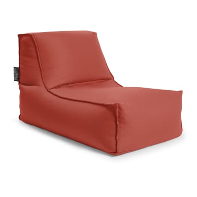 Pouf exterieur  avec dossier terracotta 65x100x65