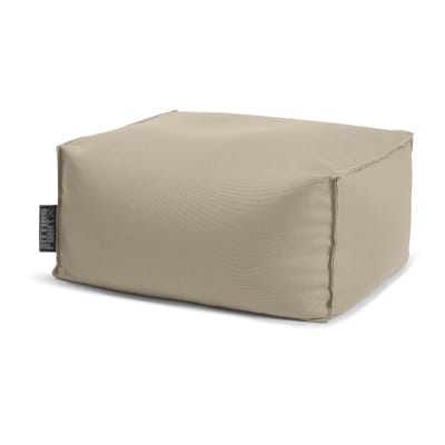 Pouf repose-pieds exterieur  taupe 55x65x30