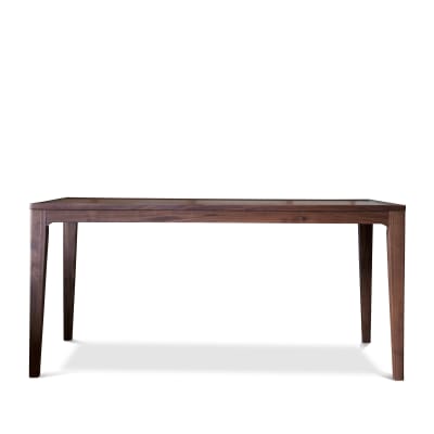 Table scandinave en noyer marron
