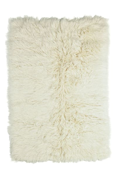 Tapis flokati en laine vierge naturel 120x180 cm