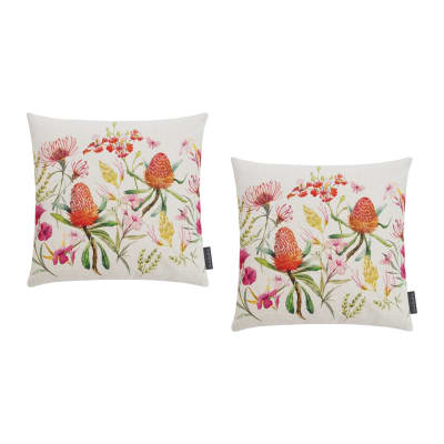 Housses de coussin imprimées multicolore coton 40x40 -lot de 2