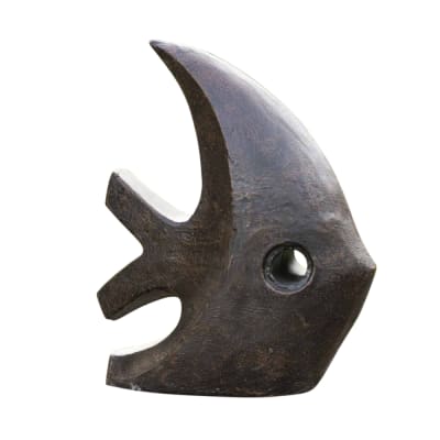 Statue poisson petit modèle brun h50cm