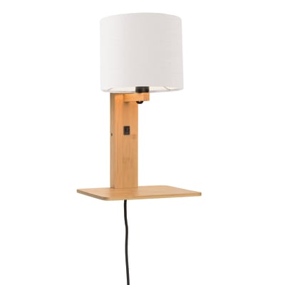 Applique bambou/lin avec tablette H36cm