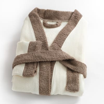 Peignoir mixte coton 57 fils double face  nid d'éponge suave