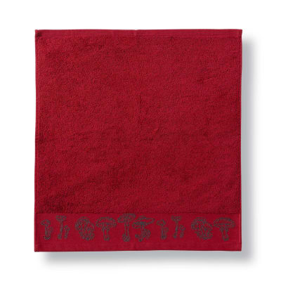 Essuie-mains en coton rouge 50x50cm