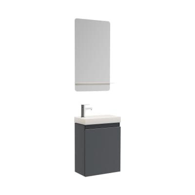 Meuble lave-mains  + miroir tablette