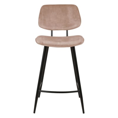 Chaise plan de travail velours beige