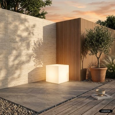 Cube led 40cm – cube décoratif lumineux, 40x40cm, blanc chaud