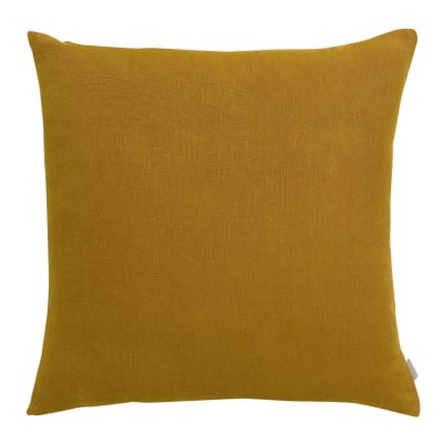 Coussin uni  en lin bronze 45 x 45 cm
