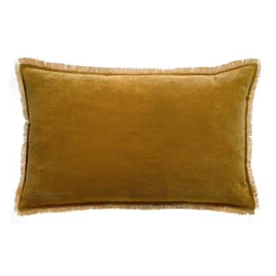 Coussin uni  en coton bronze 40 x 65 cm