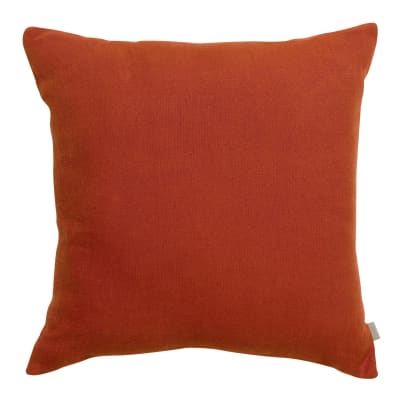 Coussin uni  en lin rooibos 45 x 45 cm