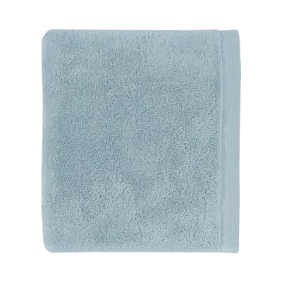 Serviette de bain en coton d'origine biologique bleu islande 60x100