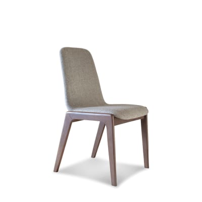 Chaise de table en tissu gris