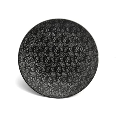 Coffret 6 assiettes dessert noires