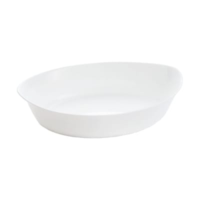 Plat blanc ovale ultraléger 32X20 cm