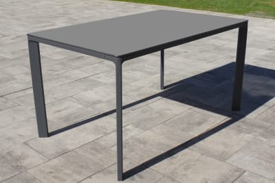 Table de jardin 6 pl en aluminium laqué et peinture epoxy
