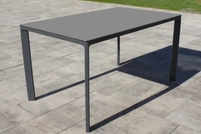 Table de jardin en aluminium laqué et peinture epoxy