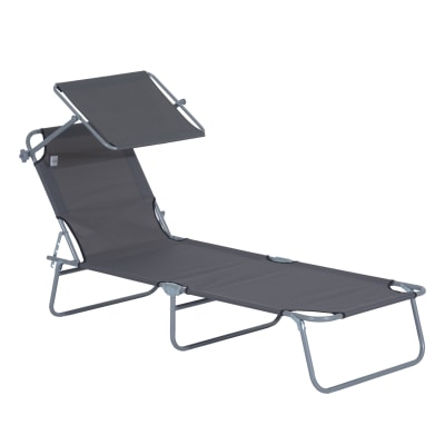 Transat bain de soleil pliable grand confort