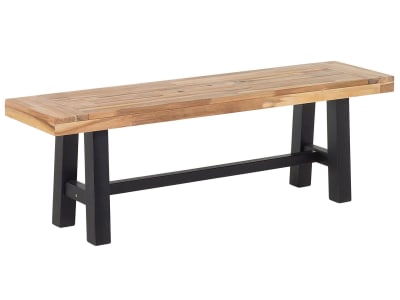 Banc d'extérieur 140 cm bois d'acacia noir